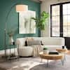 ARTIVA Elena 80 in. Antique Bronze LED Arch Floor Lamp