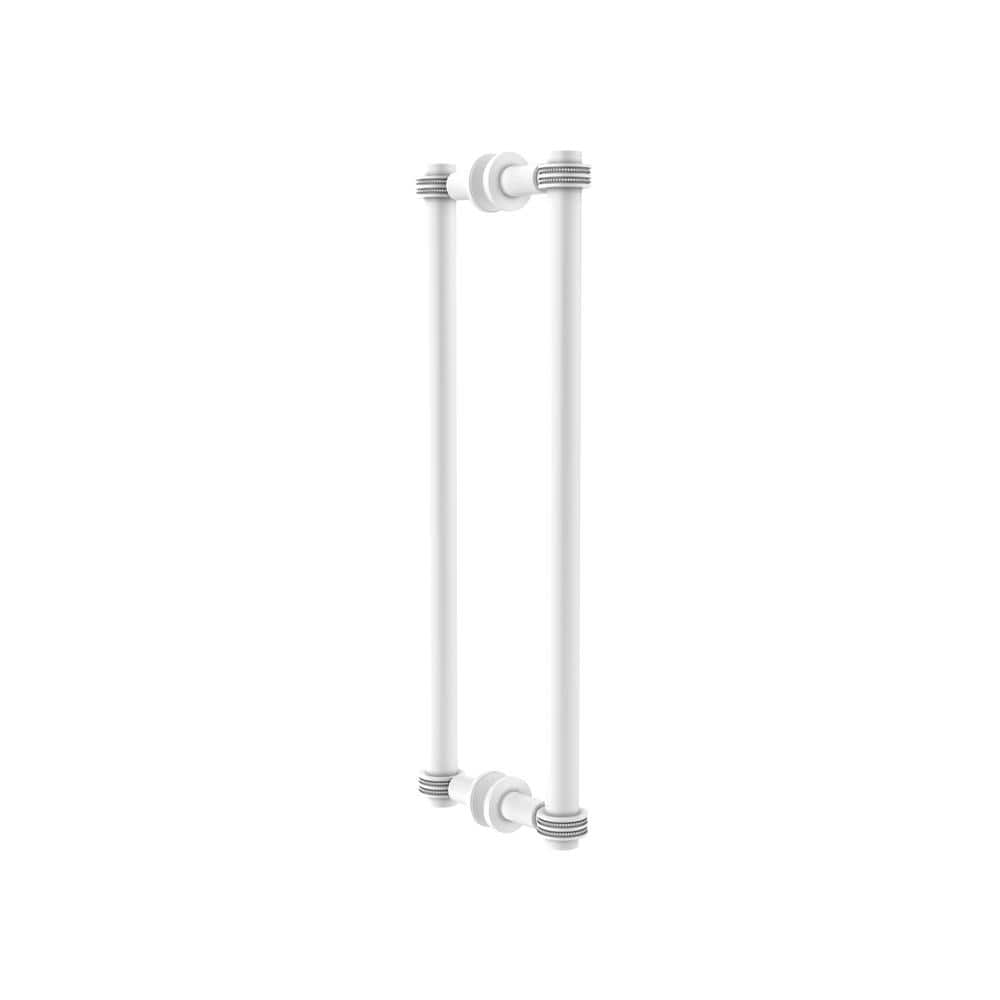 Contemporary 18 in. Shower Door Handle in Matte White with Dotted Accent (1-Pair) price history on PriceWatchPro