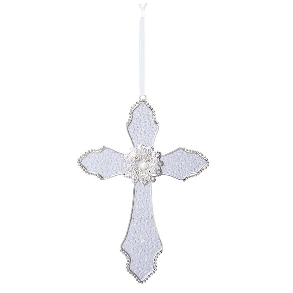 14.4 inch Indoor Outdoor Decoration, Cross Pendant, Diamond Setting, Blessing meaning, Art Decoration, Garden Decoration