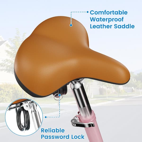 BOZTIY Beach Cruiser Bike for Adult 2-Wheel 26 in. 7 Speed