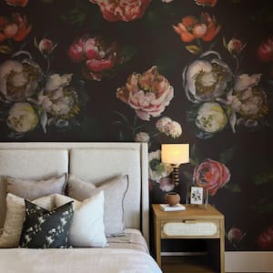Moody Bloom Removable Peel and Stick Vinyl Wall Mural, 108 in. W. x 78 in.