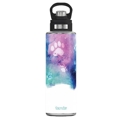 Paw Prints 40 oz. Wide Mouth Water Bottle Powder Coated Standard Lid