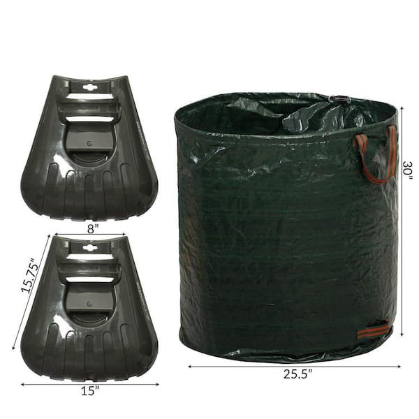 Gardenised 72 Gal. Heavy-Duty Self-Standing Collapsible Leaf Bag