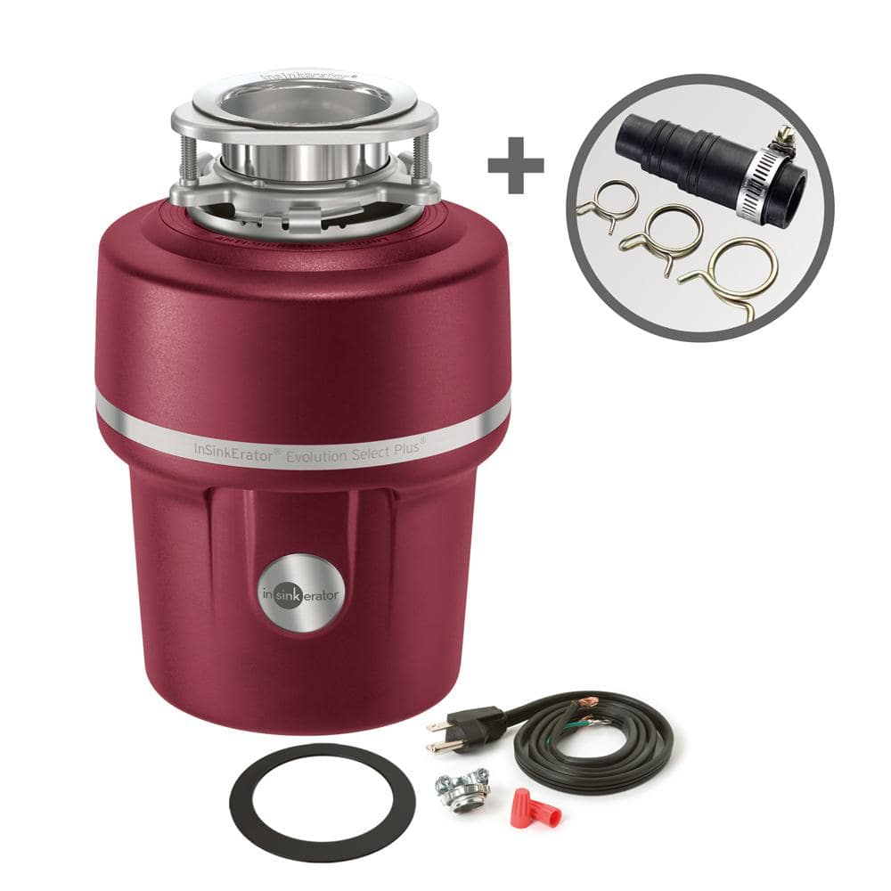InSinkErator Evolution Select Plus Lift & Latch Quiet 3/4 HP Continuous Feed Garbage Disposal w/ Power Cord & Dishwasher Connector