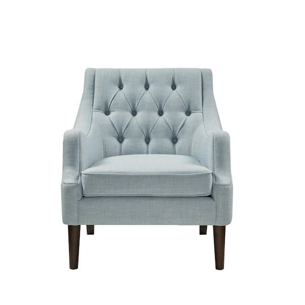 Madison Park Elle Dusty Blue Button Tufted Accent Chair MP100-0891 ...