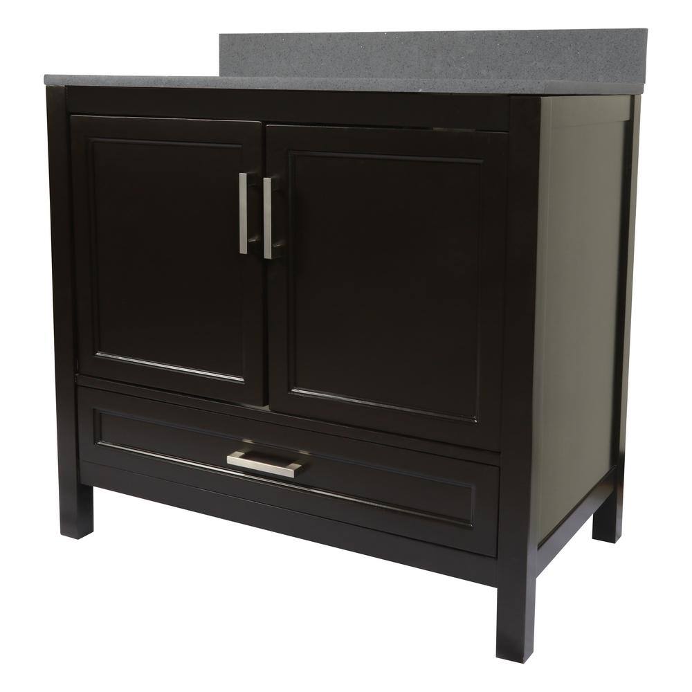 Ella 37'' Single Bathroom Vanity with Engineered Quartz Top