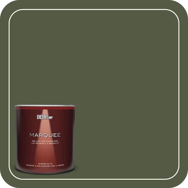 BEHR MARQUEE 1 qt. #MQ6-54 River Forest One-Coat Hide Matte Interior Paint & Primer