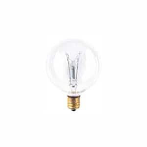 60-Watt G16.5 Clear Dimmable (E12) Candelabra Screw Base Warm White Light Incandescent Light Bulb,2700K (40-Pack)