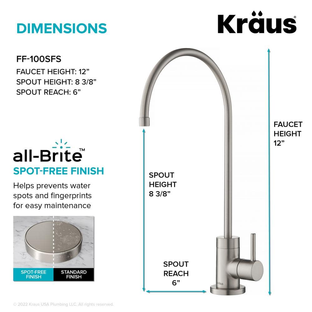 Stainless Steel Under-Sink Filtration System with Single Handle Faucet
