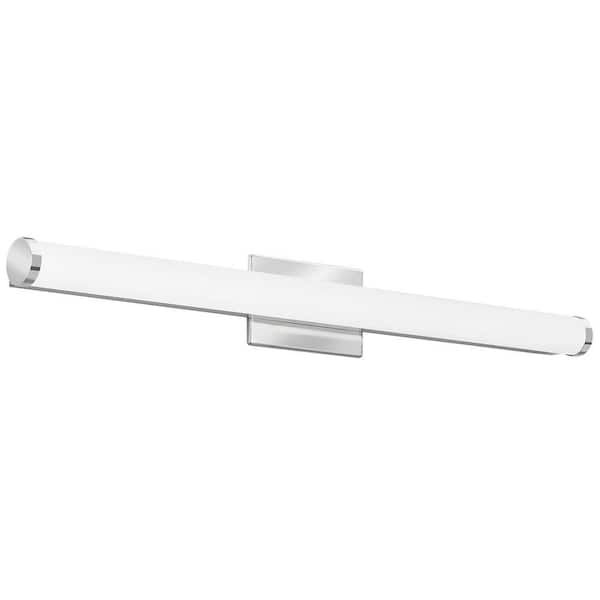 2 ft. Chrome LED Selectable Color Temperature 3000/3500/4000K Dimmable LED Contemporary Cylinder Vanity Light 2 ft. Chrome LED Selectable Color Temperature 3000/3500/4000K Dimmable LED Contemporary Cylinder Vanity Light