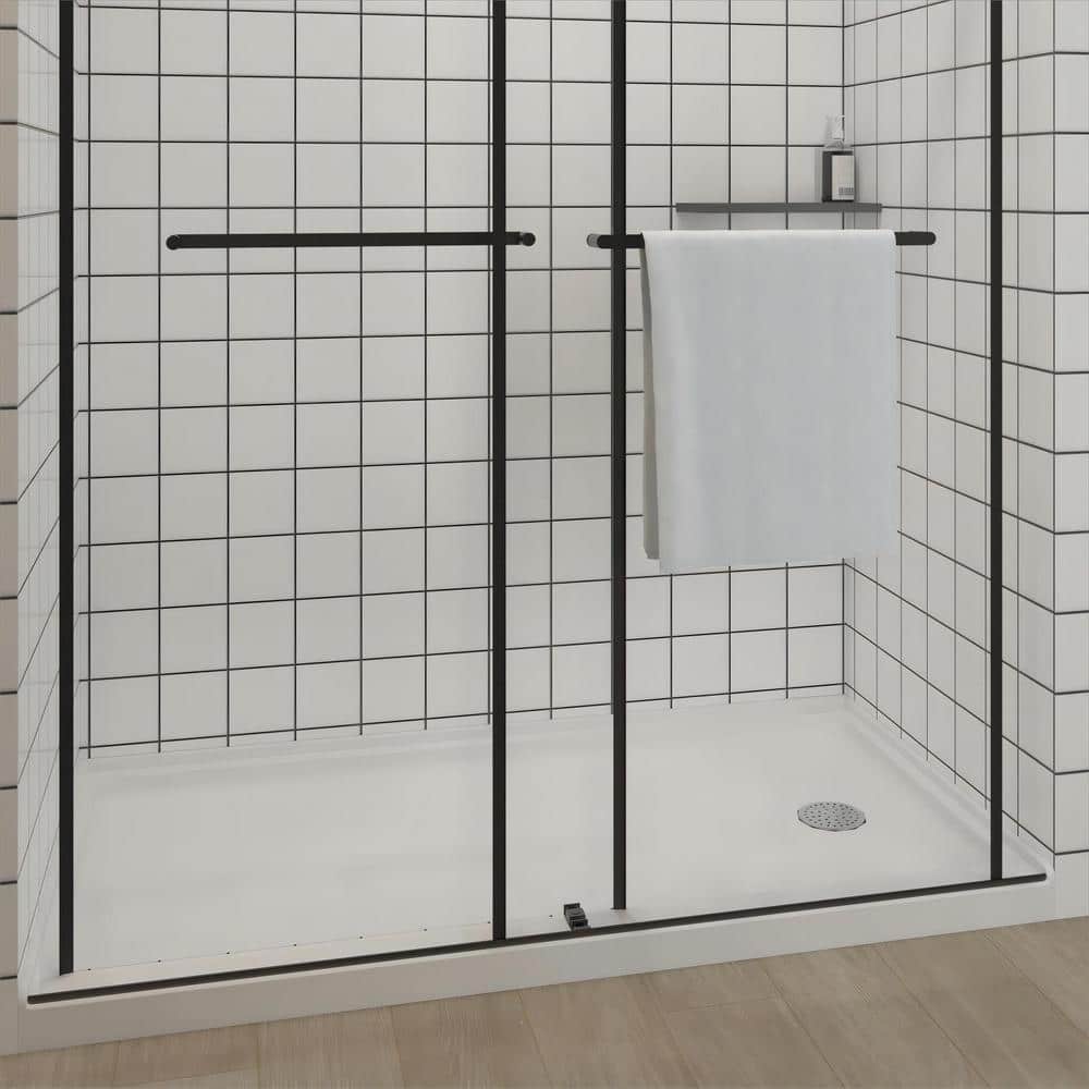 White 60" x 30" Acrylic Single Threshold Shower Base