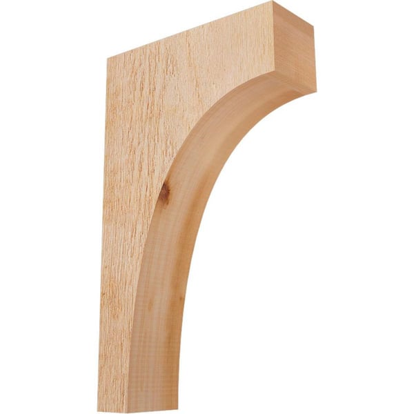 Ekena Millwork 4 in. x 12 in. x 20 in. Western Red Cedar Huntington Rough Sawn Corbel