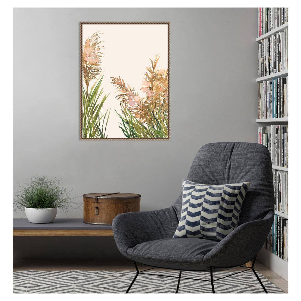Botanic-Inspired Beaded Perimeter Framed Canvas Wall Art, 23 x 30