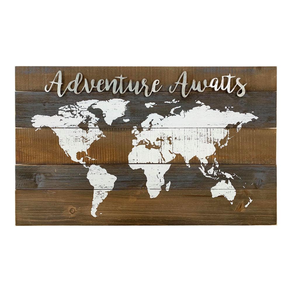 Stratton Home Decor Adventure Map Wall Tapestry S07749 - The Home Depot