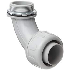 (100-Pack) 1/2 in. Dia Liquid Tight Non Metallic Electrical PVC Conduit 90-Degree Angle Fitting Connector