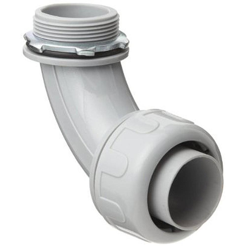 (100-Pack) 3/8 in. Dia Liquid Tight Non Metallic Electrical PVC Conduit 90-Degree Angle Fitting Connector price history on PriceWatchPro