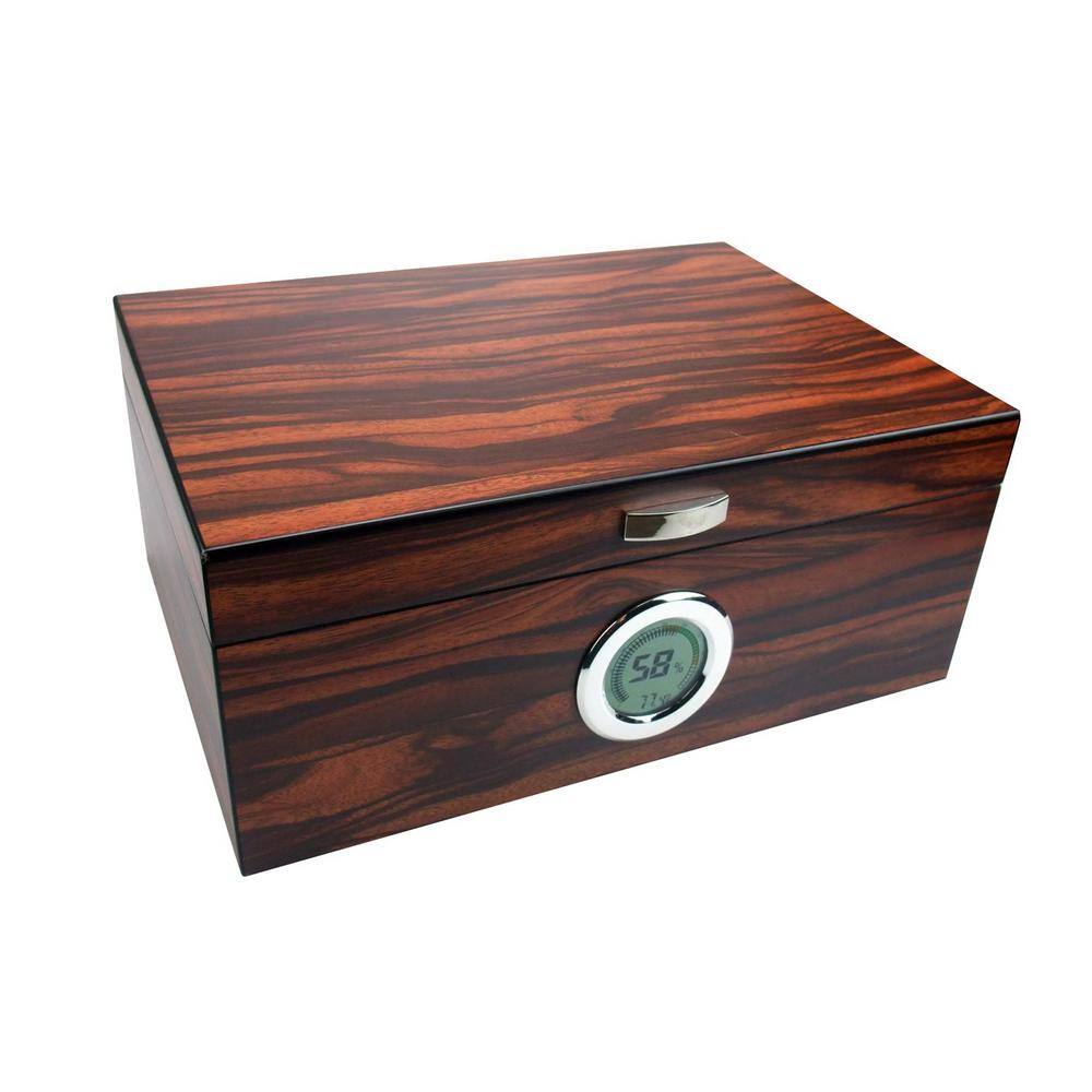 Visol Brawley Macassar Finish Cigar HumidorVHUD709 The Home Depot