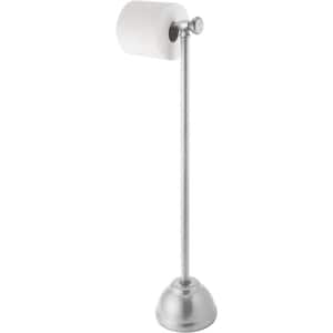 Decorative Metal Toilet Paper Holder Stand and Dispenser for Bathroom and Powder Room - Holds Mega Rolls - Chrome