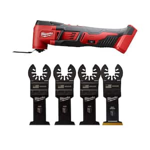 M18 18-Volt Lithium-Ion Cordless Oscillating Multi-Tool (Tool-Only) with 1-3/8 in. Multi-Tool Blade Set (4-Piece)