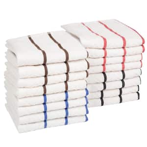 Multi-Colored Chevron Weave 100% Cotton Kitchen Towel Set (Set of 16)