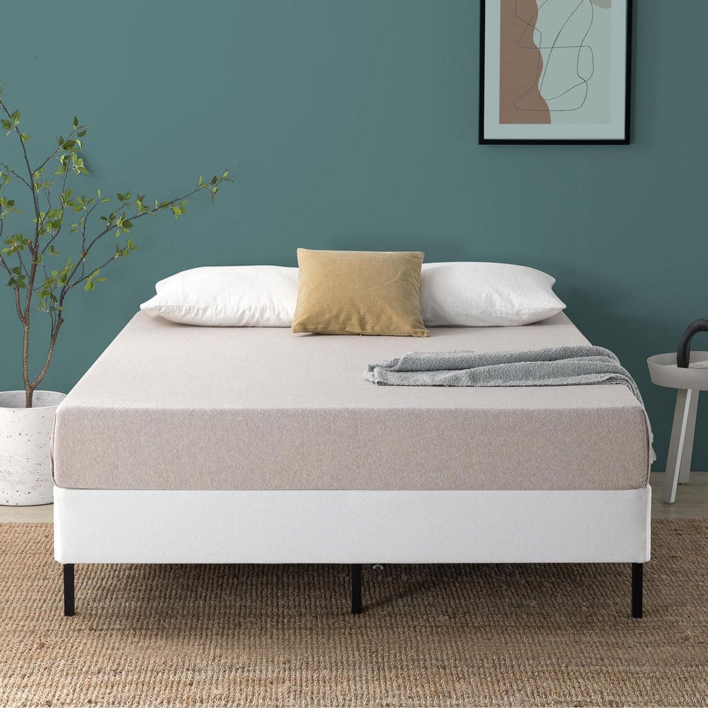 Zinus 7.5 in. Profile Full White Metal Box Spring, No