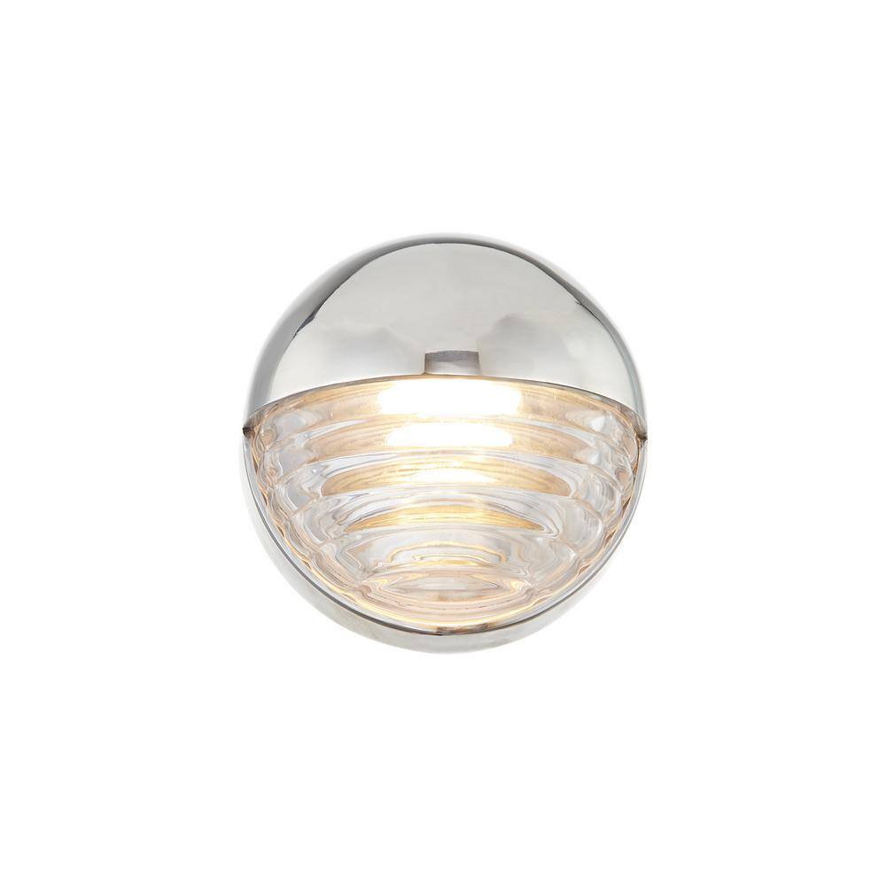 Palais 1920's Inspired Polished Nickel LED Vanity Light