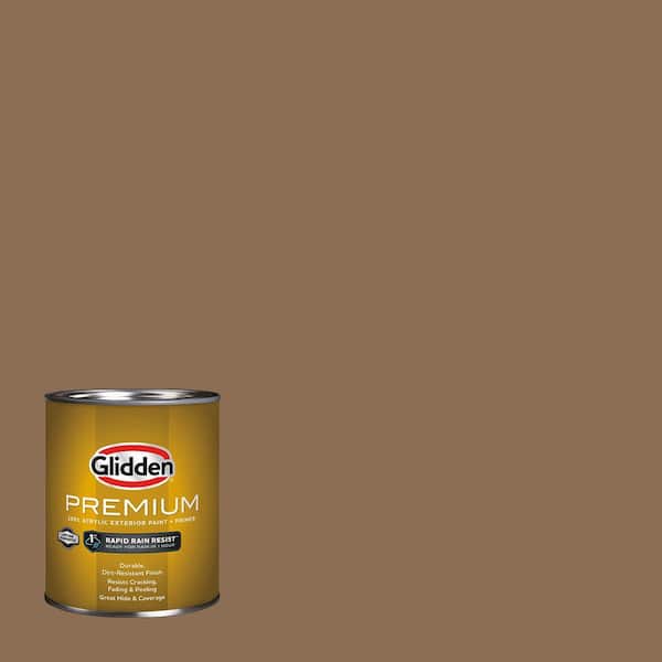 Glidden Premium 1-qt. PPG1079-6 Caravel Brown-6 Satin Exterior