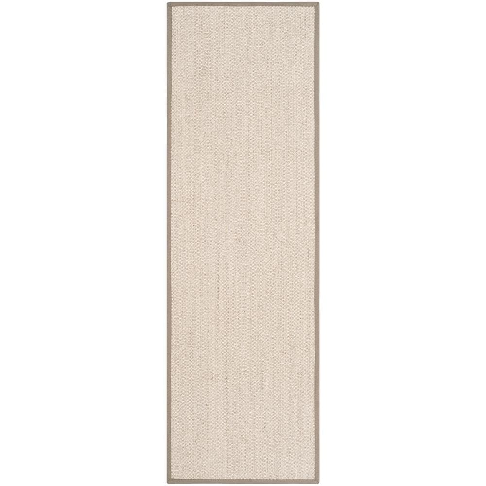 Natural Fiber Marble/Khaki 3 ft. x 10 ft. Woven Border Runner Rug price history on PriceWatchPro