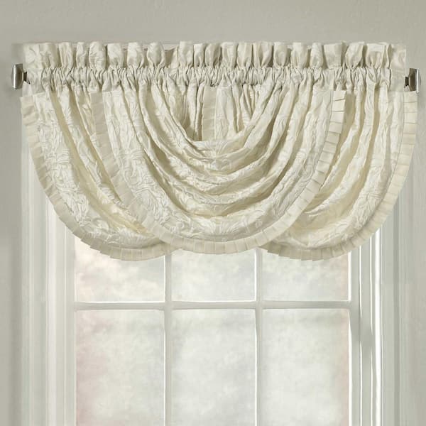 Unbranded Maddison Ivory Polyester Window Waterfall Valance