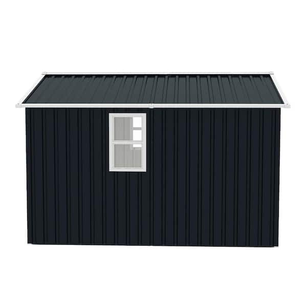 Noble House Eric 8 ft. W x 8 ft. D Dark Gray Metal Patio Outdoor