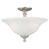 Thomas Lighting Riva 3-light Brushed Nickel Ceiling Semi-flush Mount 