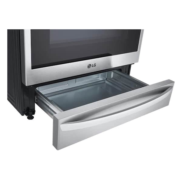 LG LSEL6333F 30 Inch Electric Slide-In Smart Range with 5 Elements, 6.3 cu  ft. Convection Oven, UltraHeat™ Element, Storage Drawer, Air Fry, and  EasyClean®+Self Clean: PrintProof™ Stainless Steel