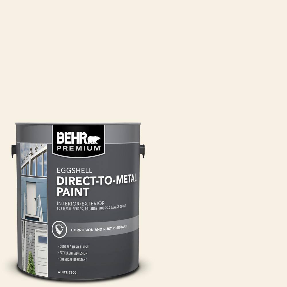 BEHR PREMIUM 1 gal. ORW14 White Veil Eggshell Direct to Metal