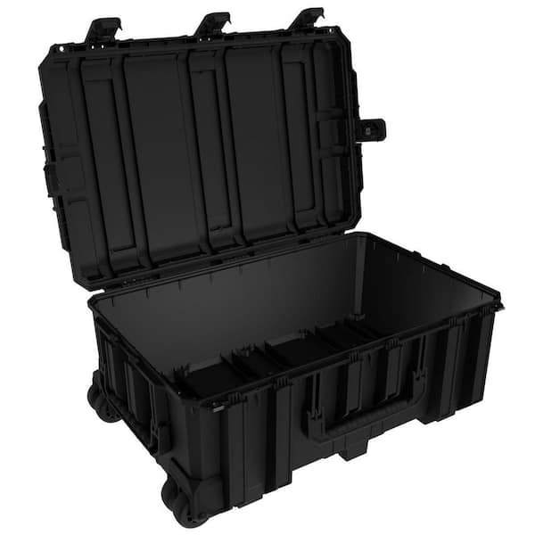 Seahorse 31.9 in. L x 21.1 in. W x 13.2 in. H Black Large Rolling