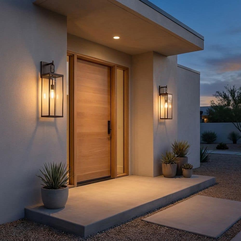 Rox 8 in. W 1-Light Antique Bronze Large Hardwired Outdoor LED Wall Lantern Sconce with Clear Glass and Bulb Included price history on PriceWatchPro