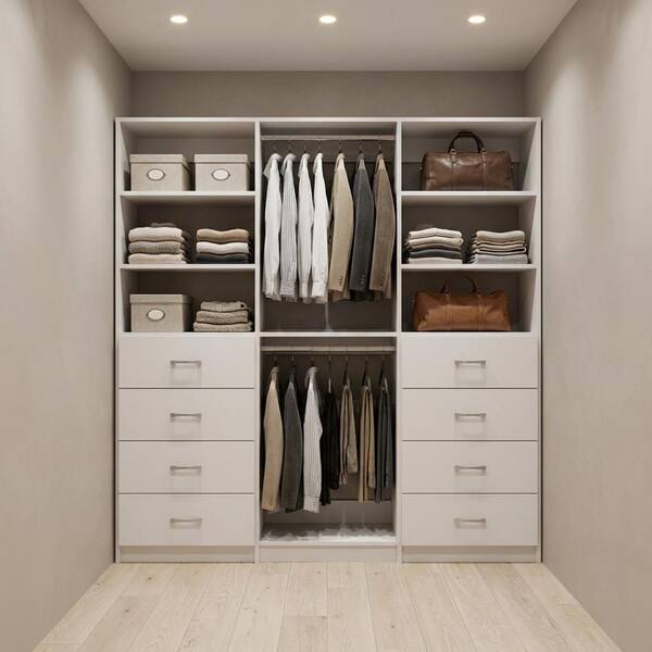 MODULAR CLOSETS Alto Collection 93 in W White Tower System Shaker