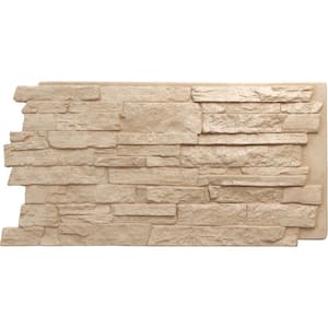 Acadia Ledge 49 in. x 1 1/4 in. Ocean Floor Stacked Stone, StoneWall Faux Stone Siding Panel
