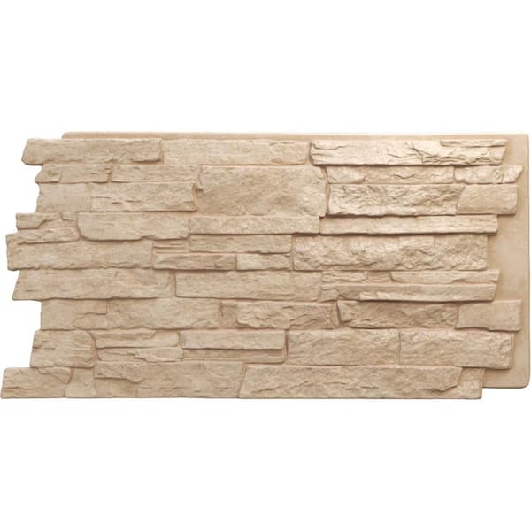 Acadia Ledge 49 in. x 1 1/4 in. Ocean Floor Stacked Stone, StoneWall Faux Stone Siding Panel