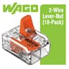 WAGO 221-412/996-010 2-Wire Lever Nuts Conductor Compact Splicing  Connectors, 12-24 AWG (10-Pack) 60343606 - The Home Depot