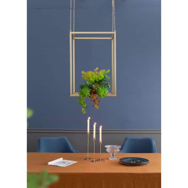 Gold 51.2 in. Accent Cabinet with Open Shelves