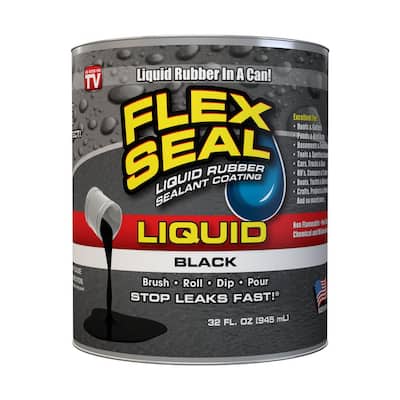 Flex Seal Liquid Black 32 Oz. Liquid Rubber Sealant Coating