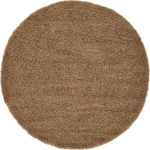 Unique Loom Solid Shag Sandy Brown 9 Ft. X 12 Ft. Area Rug 3136688 ...