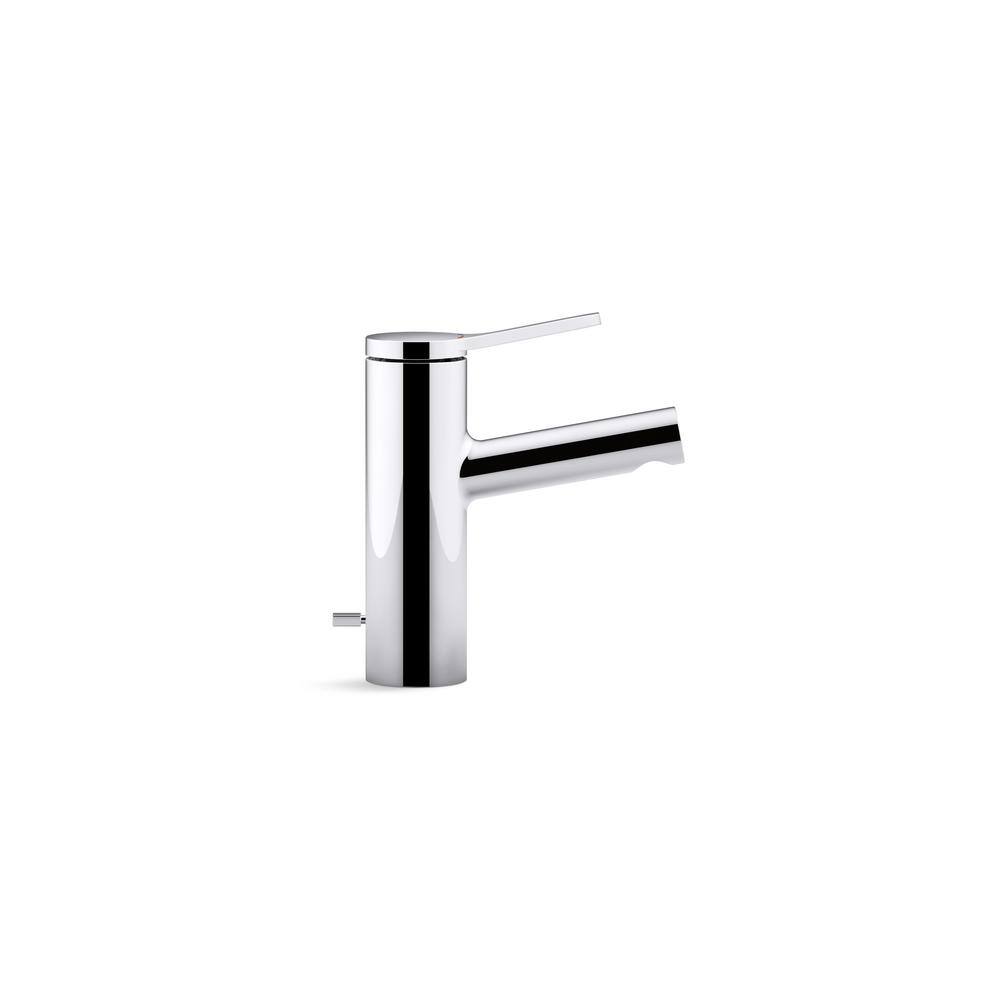 Vibrant Brushed Moderne Brass Single-Handle Bathroom Faucet