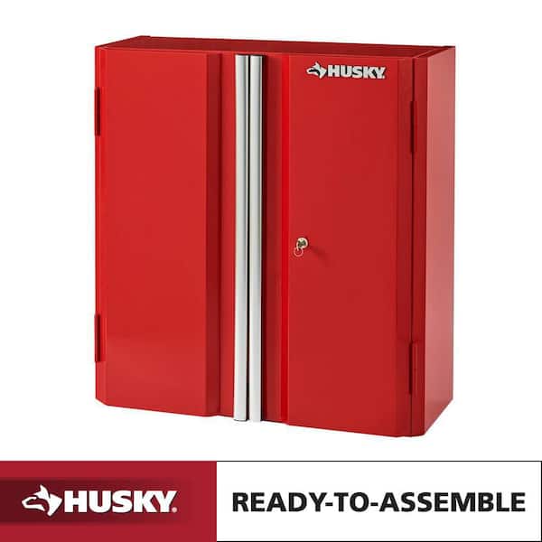 Ready-to-Assemble 24-Gauge Steel Wall Mounted Garage Cabinet in Red (28 in. W x 29.7 in. H x 12 in. D)