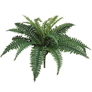 20 in. Green Artificial Boston Fern Plant w/ 25 Silk Fronds, 28 in. Wide Faux Greenery Floral Home by Artificial Flowers