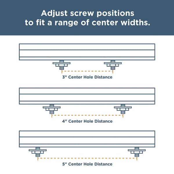 Franklin Brass - 5-Pack Classic Curve Adjusta-Pulls 1 to 4 in. (25-102 mm) Classic Bronze with Copper Highlights Cabinet Drawer Pulls