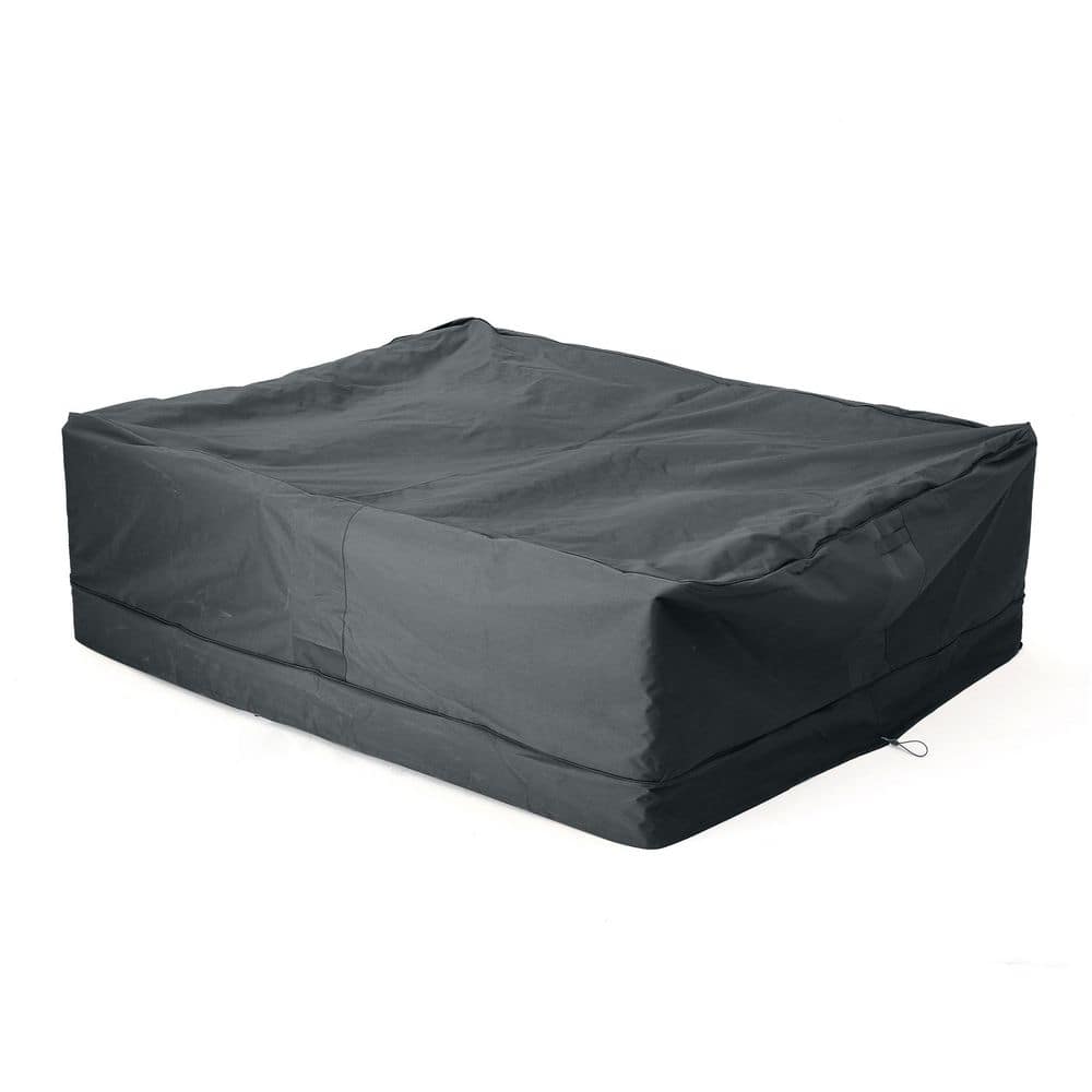 86 in. x 65 in. x 28 in. Shield Gray Fabric Outdoor Patio Chat Set Cover price history on PriceWatchPro