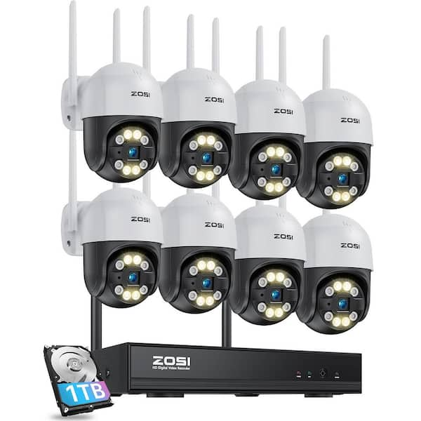 ZOSI Wireless 8-Channel 3MP 1TB NVR Security Camera System with 8 355 ...