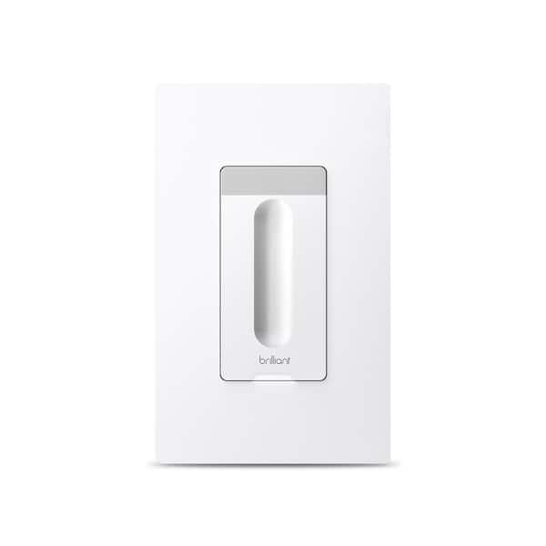 Brilliant Smart Dimmer Switch (White) - Alexa, Google Assistant, Hue, LIFX, TP-Link, and more
