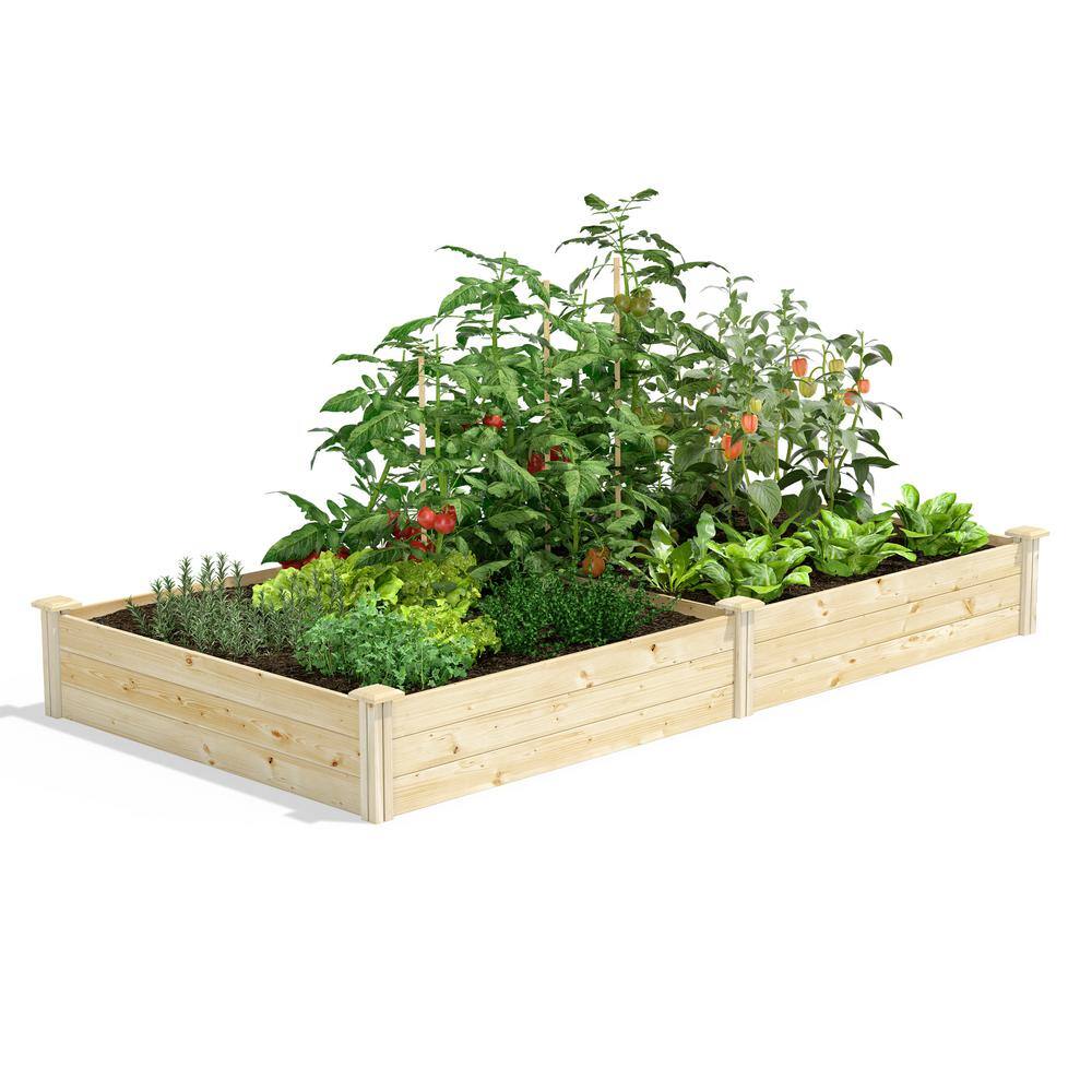 Greenes Fence 4 ft. x 8 ft. x 10.5 in. Original Pine Raised Garden Bed RCP6T21B Sansujyuku sansujyuku.com